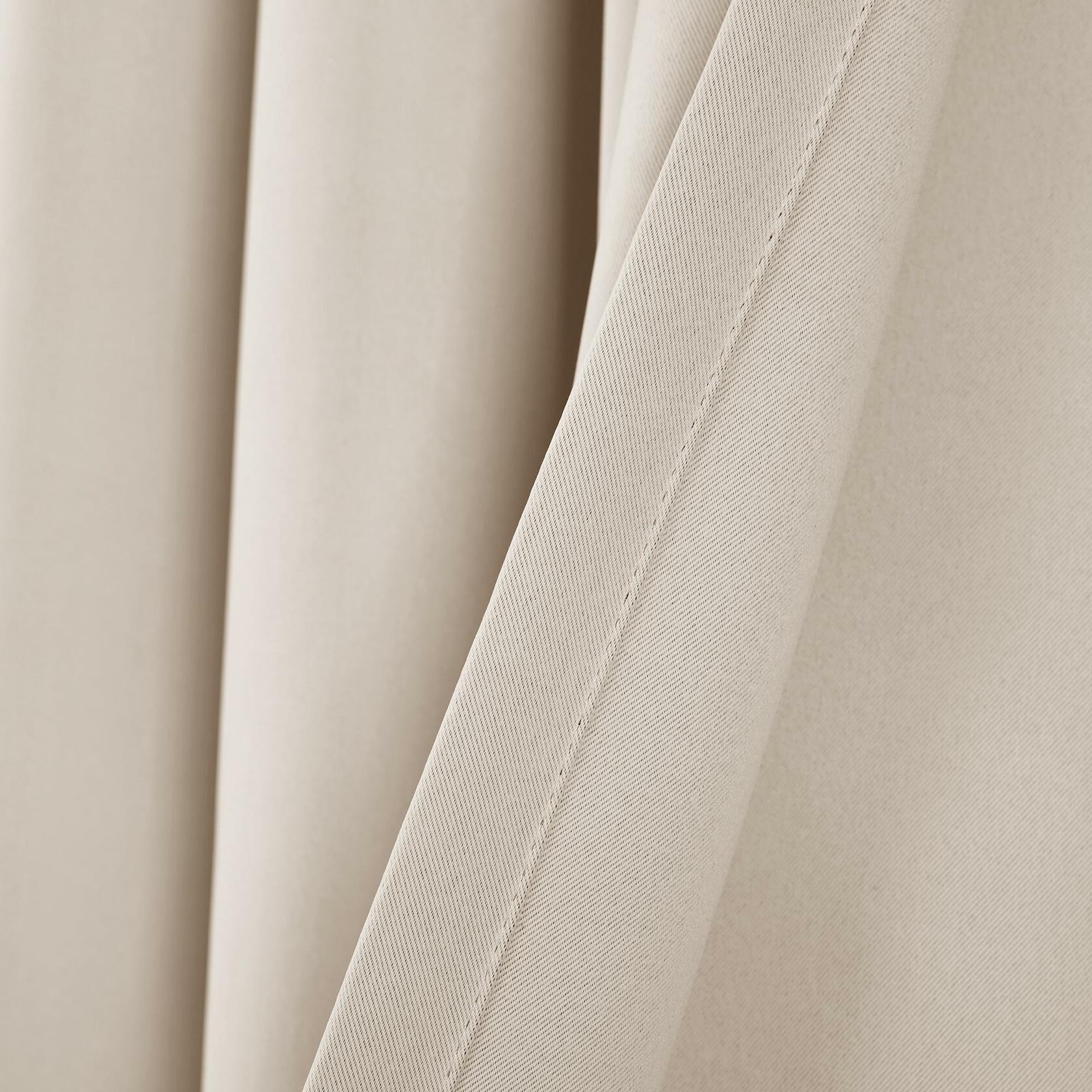 Lush Decor Insulated Grommet Blackout Window Curtain Panels, Pair, 52" W x 95" L, Wheat - Classic Modern Design - Chic Window Decor - Long Curtains For Living Room, Bedroom, Or Dining Room