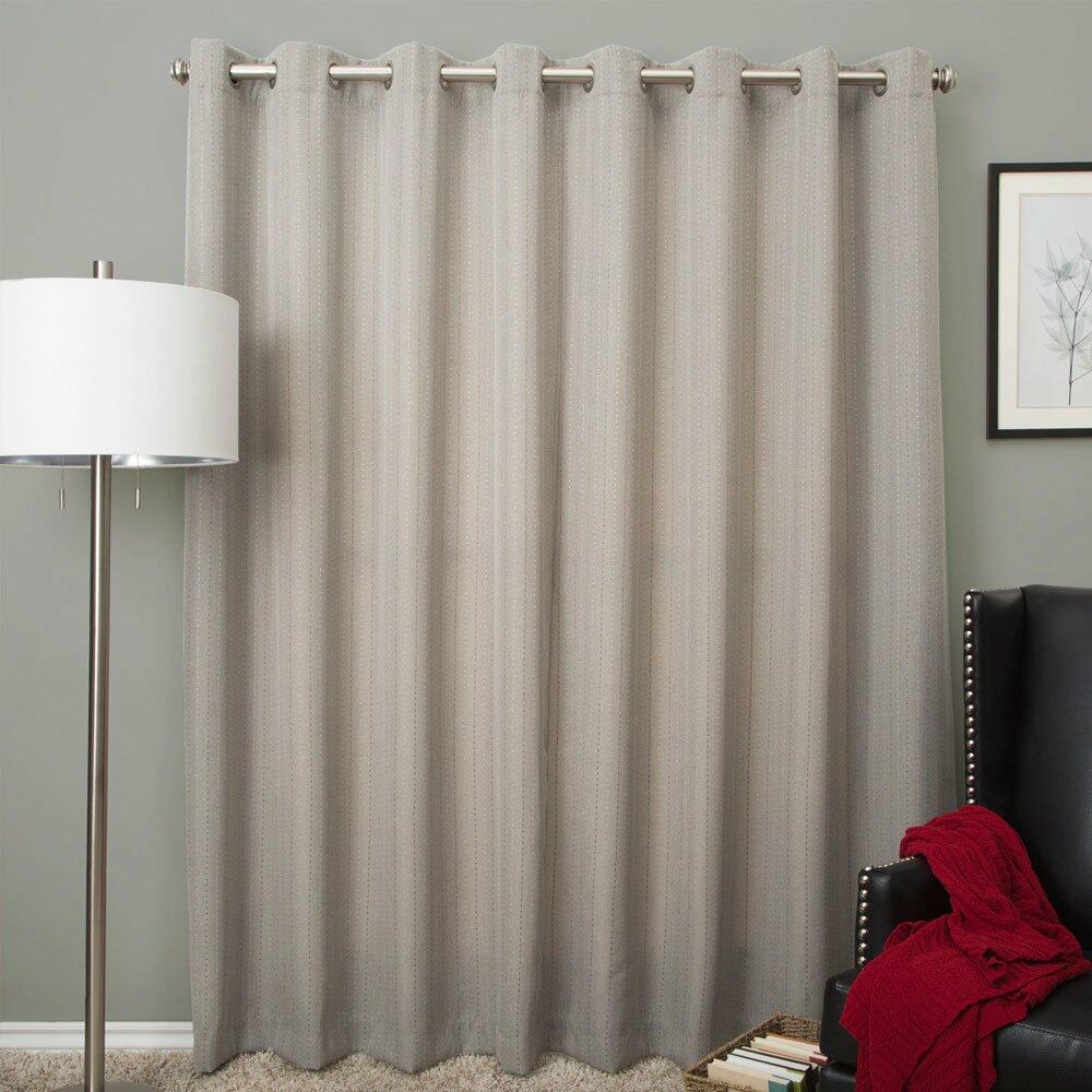 Ricardo Grand Pointe Grommet Blackout Curtain Panel Smoke 54 x 63 63 Inches