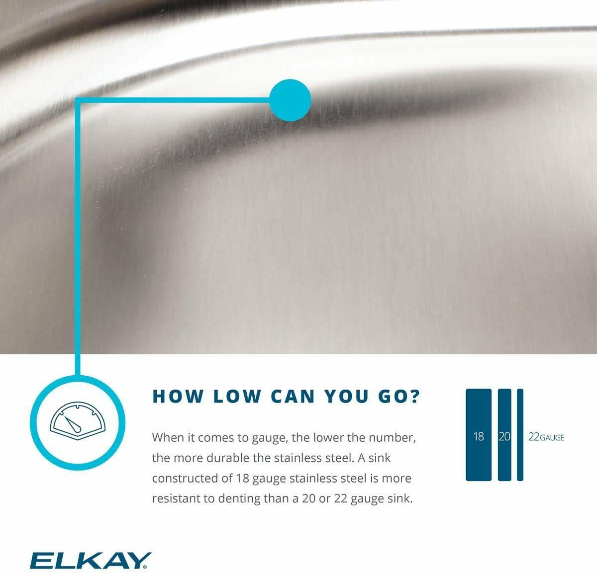 Elkay LR4322 Lustertone 43" Drop In Double Basin Stainless Steel Kitchen Sink - 4 Faucet Holes