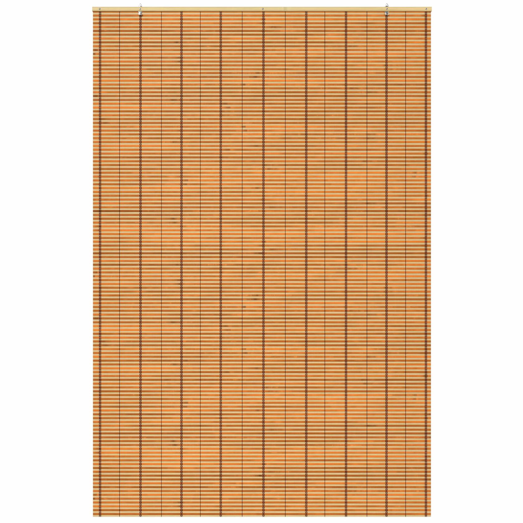 Red Lantern Burnt Bamboo Cordless Window Shade - Two-tone Honey, 48" Wide