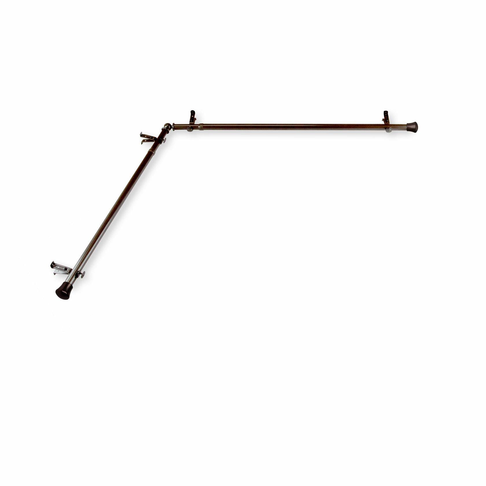 Rod Desyne 13/16" Corner Curtain, 48-84", Cocoa