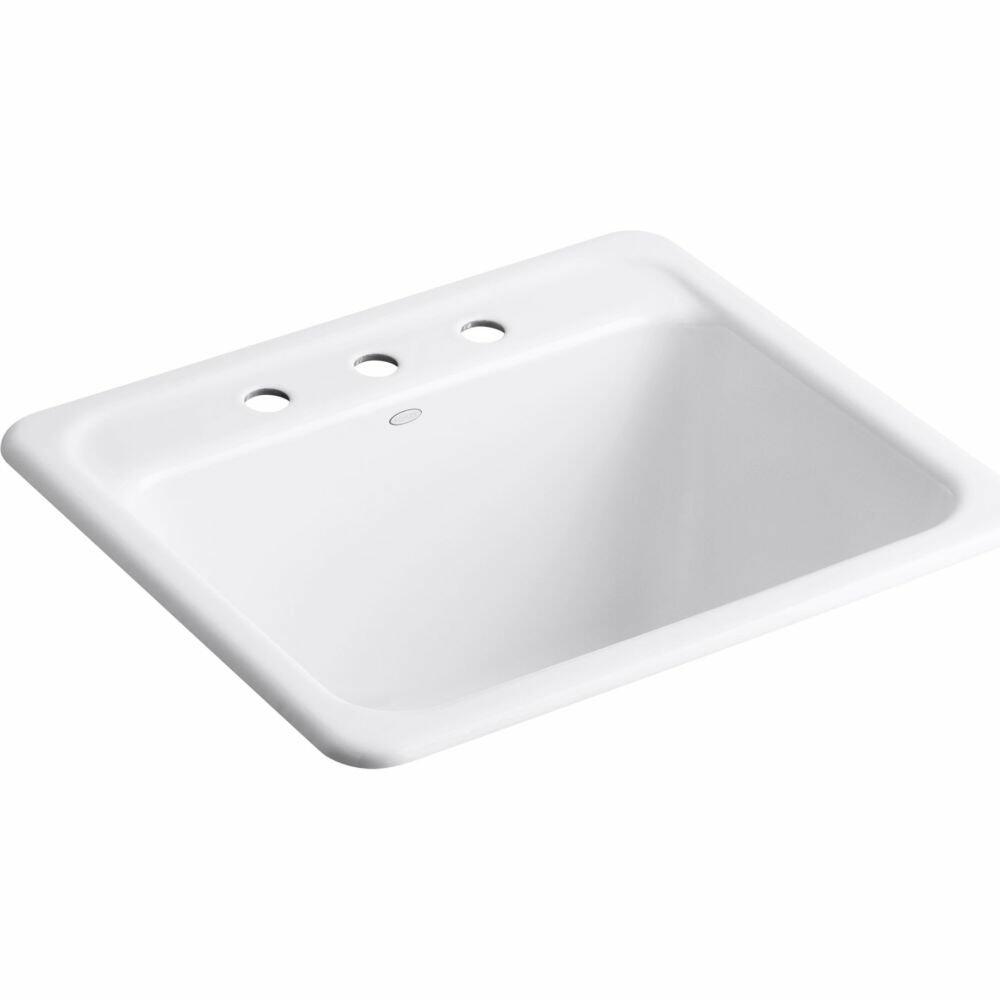 KOHLER Glen Falls 25 X 22 Dual-Mnt Sink 3 Hole