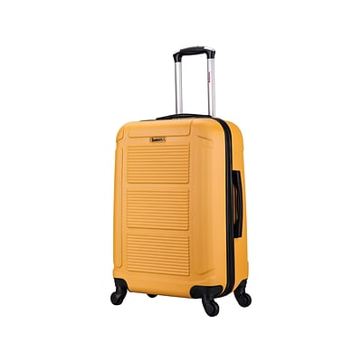 InUSA Pilot Lightweight Hardside Medium Checked Spinner Suitcase - Mustard