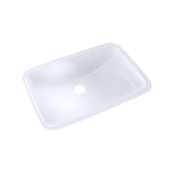 TOTO® 19  x 12-3/8  Rectangular Undermount Bathroom Sink with CeFiONtect?  Cotton White - LT542G#01