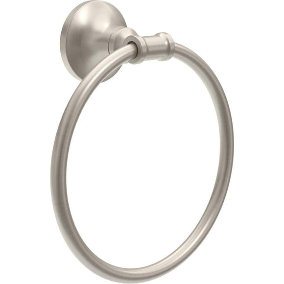 Chamberlain Wall Mount Round Closed Towel Ring Bath Hardware Accessory in Brushed Nickel