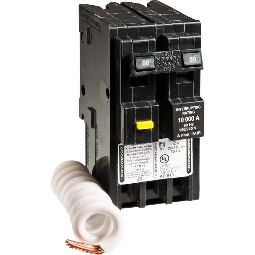 HOM250GFICP Homeline 50-Amp Ground Fault Circuit Breaker - Quantity 1