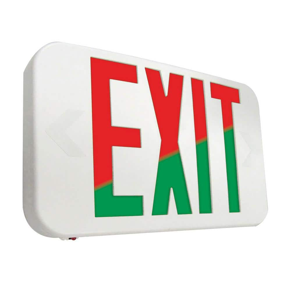 Cooper Lighting APX7RG LED Exit Sign  Battery Back-Up  Red & White Thermoplastic - Quantity 1