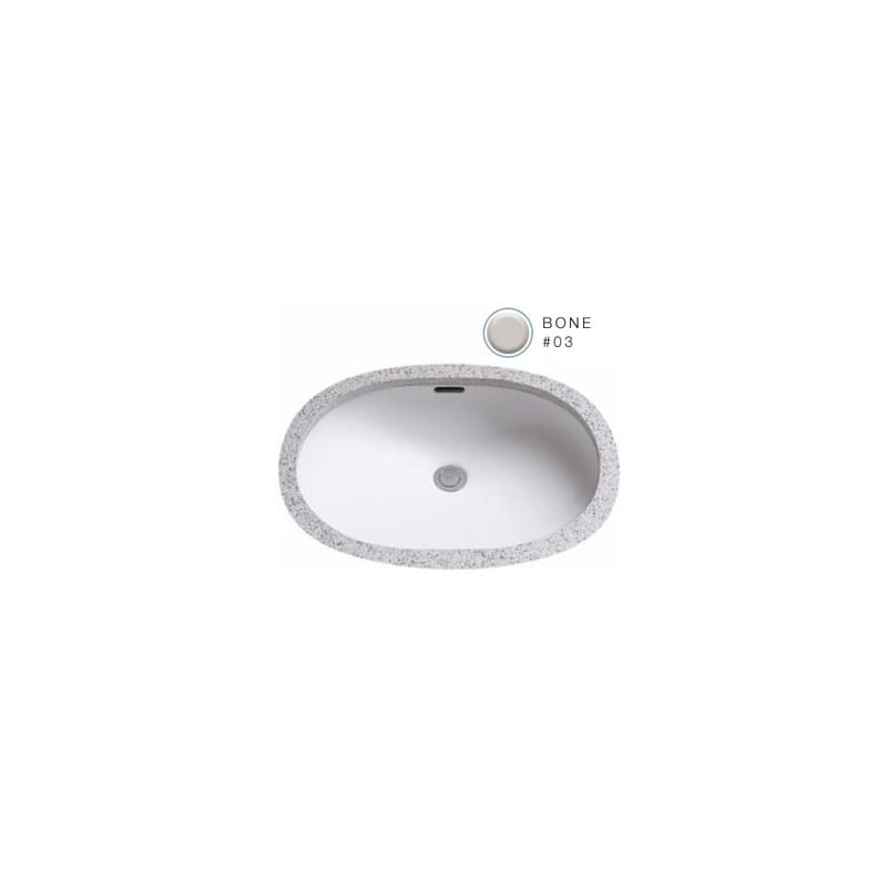 TOTO® Oval 19-11/16" x 13-3/4" Undermount Bathroom Sink with CeFiONtect™, Bone - LT546G#03