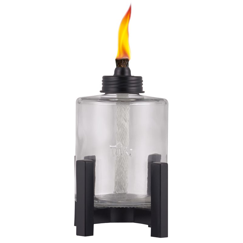 Elevated Tall Glass Tabletop Outdoor Torch - TIKI