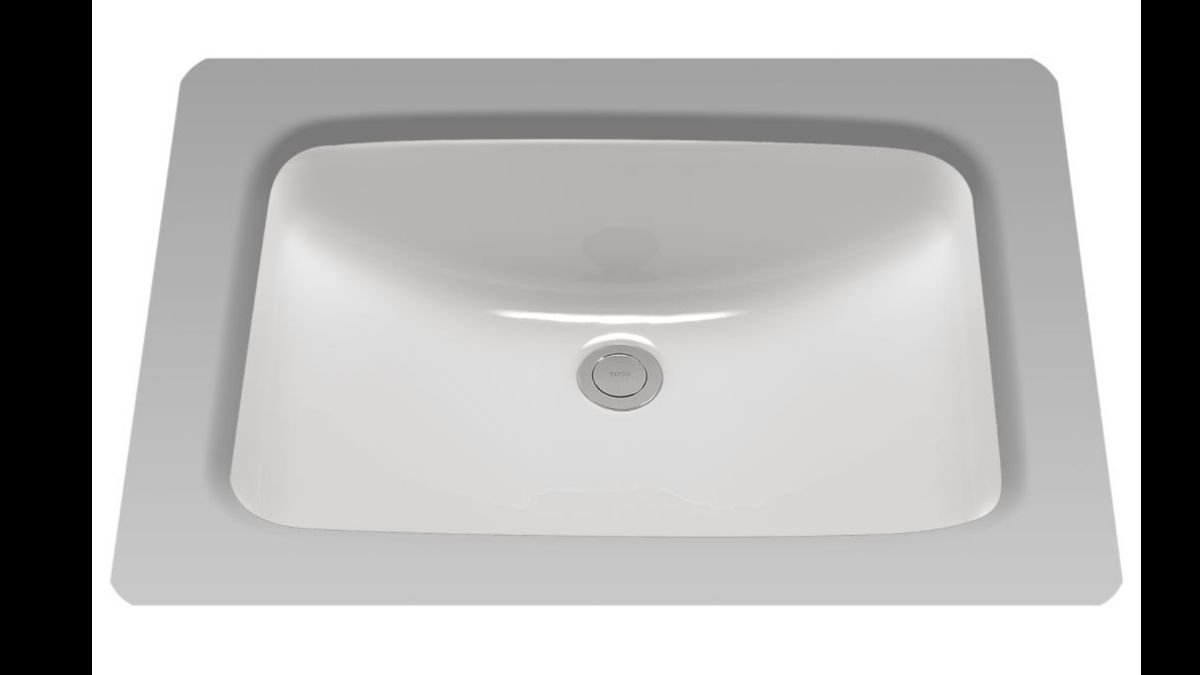 TOTO® 19  x 12-3/8  Rectangular Undermount Bathroom Sink with CeFiONtect?  Cotton White - LT542G#01