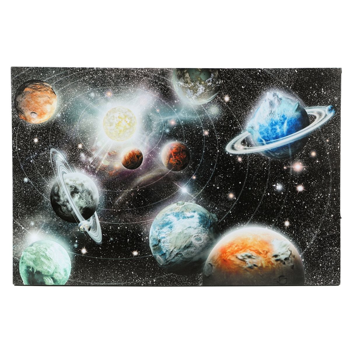 LuxenHome Multi-Color Galaxy Lighted Canvas Print