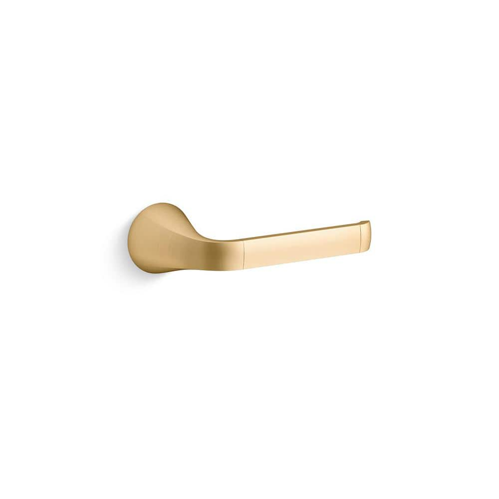 KOHLER Cursiva Wall-Mount Single Post Toilet Paper Holder in Vibrant Brushed Modern Brass  Vibrant Brushed Moderne Brass