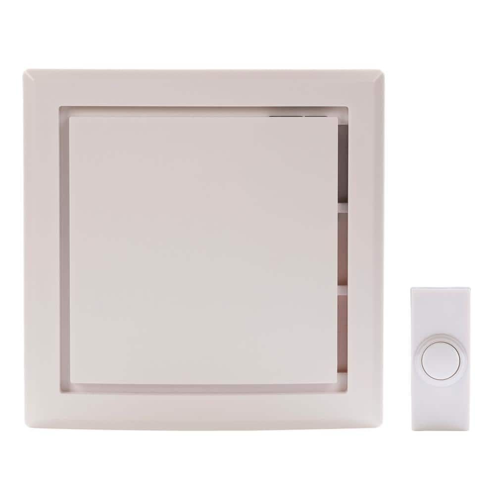 Defiant Wireless Battery Operated Doorbell Kit with 1-Push Button  White