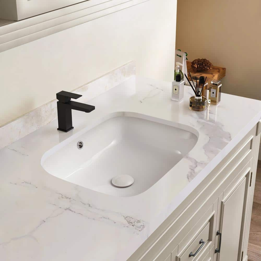 19.5 in. Rectangular Vitreous China Bathroom Sink in White