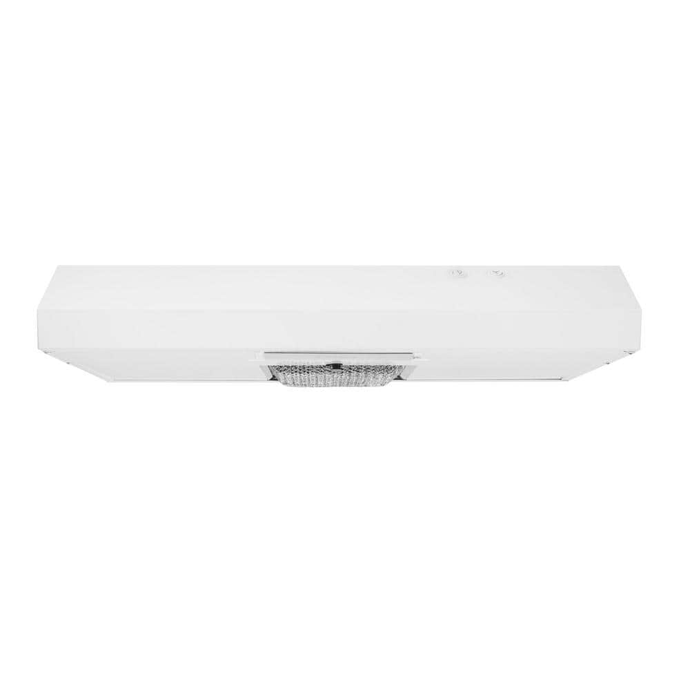 Arno 30 in. 240 CFM Convertible Under Cabinet Range Hood in White with Lighting and Charcoal Filter