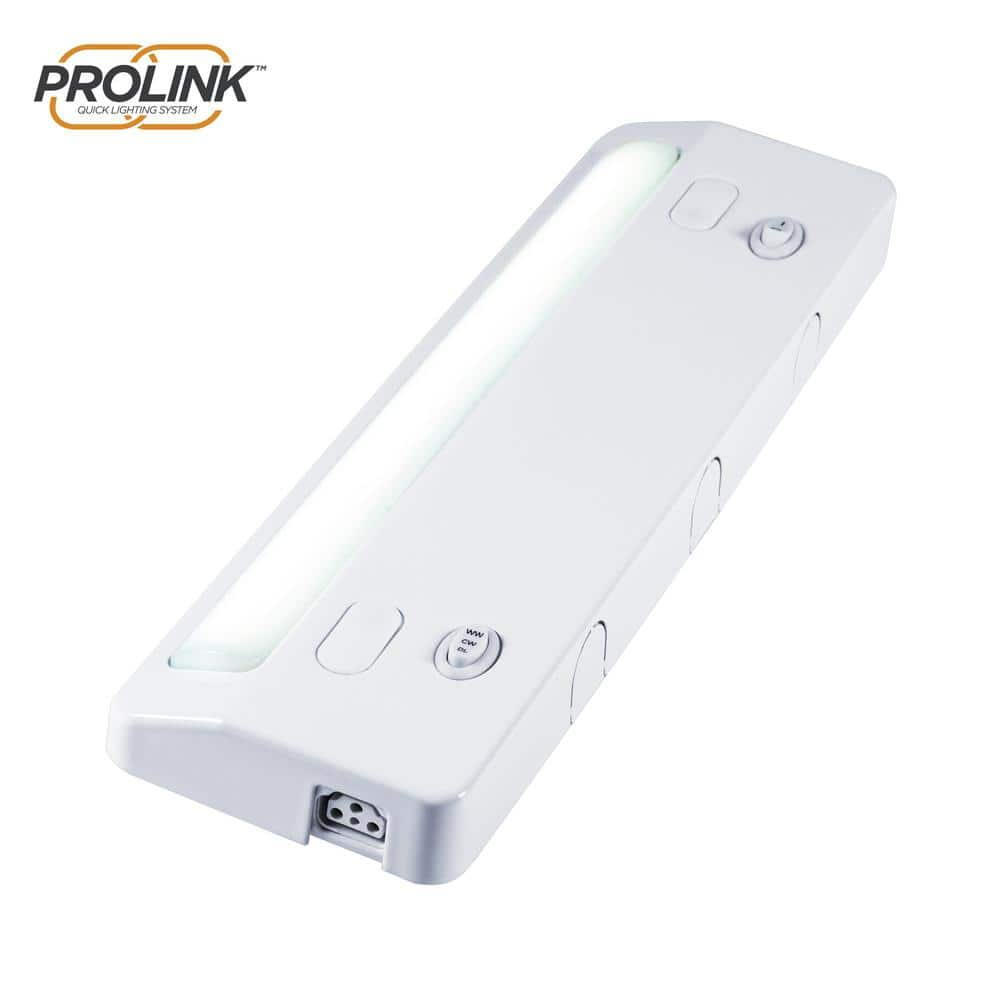 ProLink Hardwired 12 in. LED White Under Cabinet Light  Linkable  3 Color Temperature Options